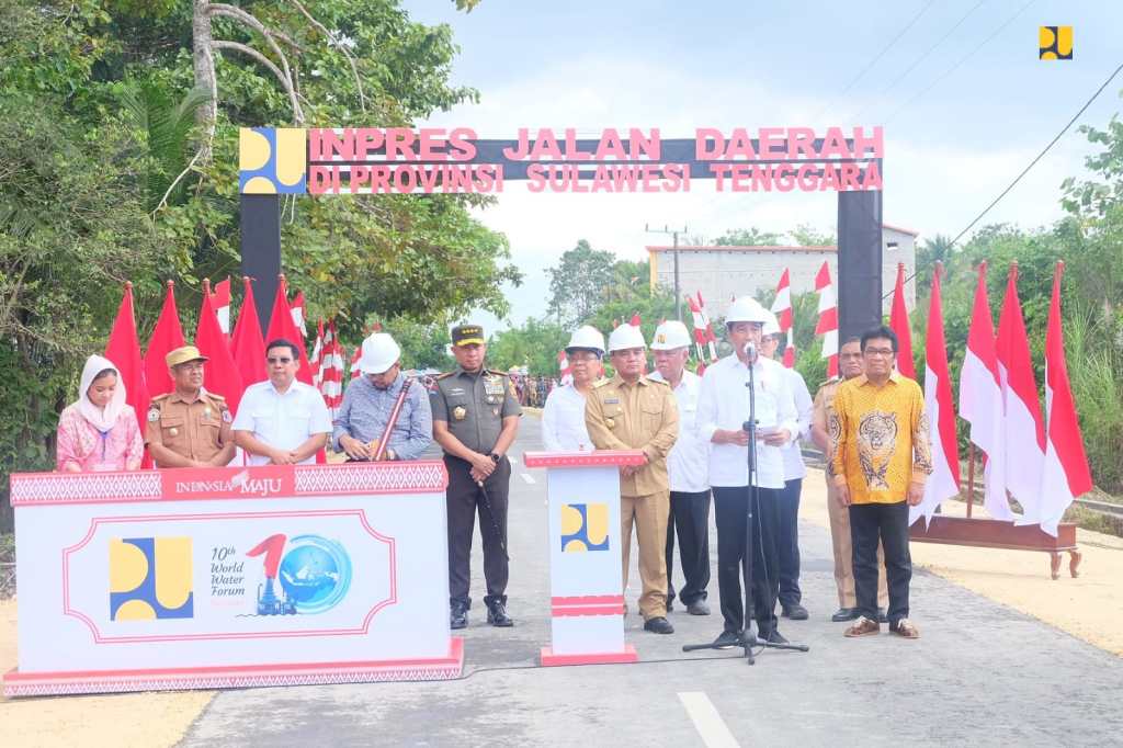 Presiden Jokowi Resmikan Inpres Jalan Daerah Sepanjang 165 km pada 15 Kabupaten dan Kota di&nbsp;Sultra