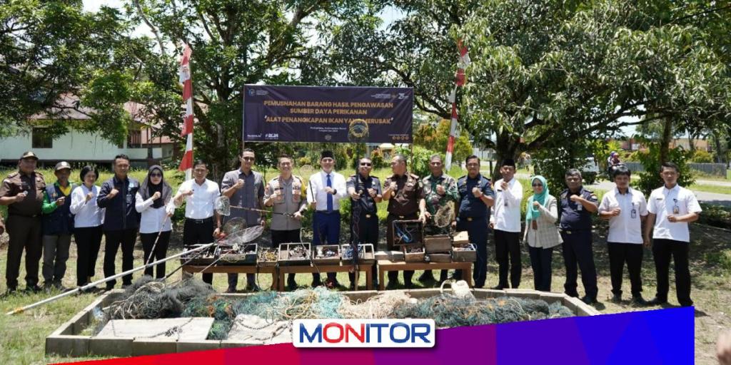 KKP Musnahkan 23 Alat Tangkap Ikan Ilegal di Kalbar